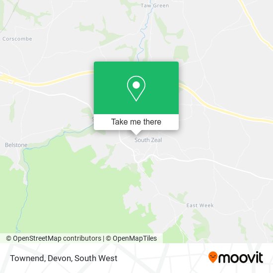 Townend, Devon map