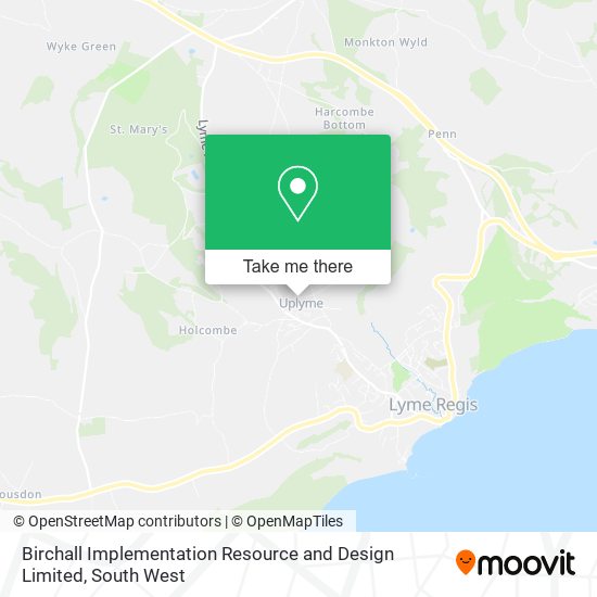 Birchall Implementation Resource and Design Limited map
