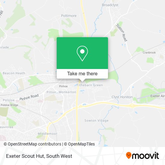 Exeter Scout Hut map