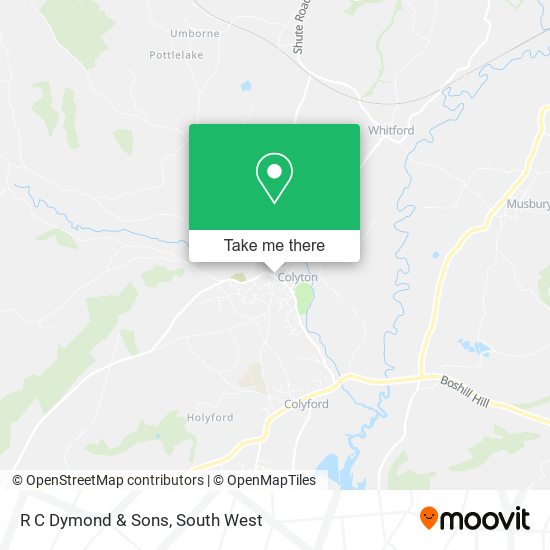 R C Dymond & Sons map