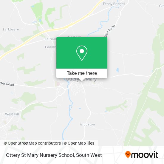 Ottery St Mary Nursery School map