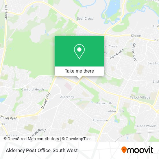 Alderney Post Office map