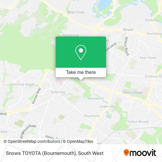 Snows TOYOTA (Bournemouth) map