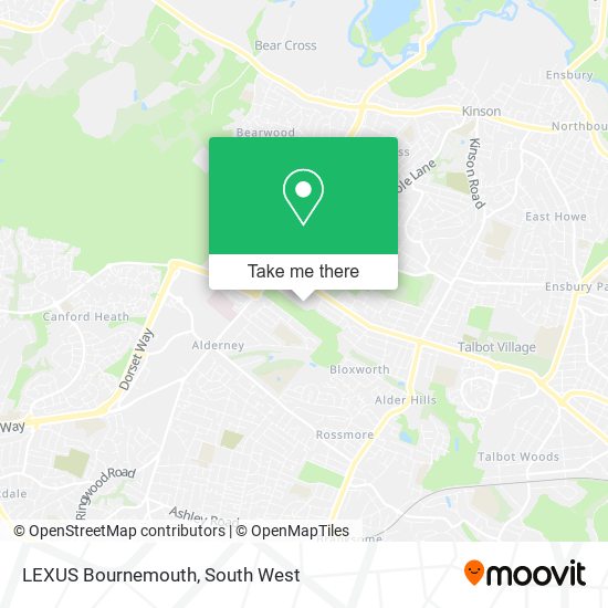 LEXUS Bournemouth map