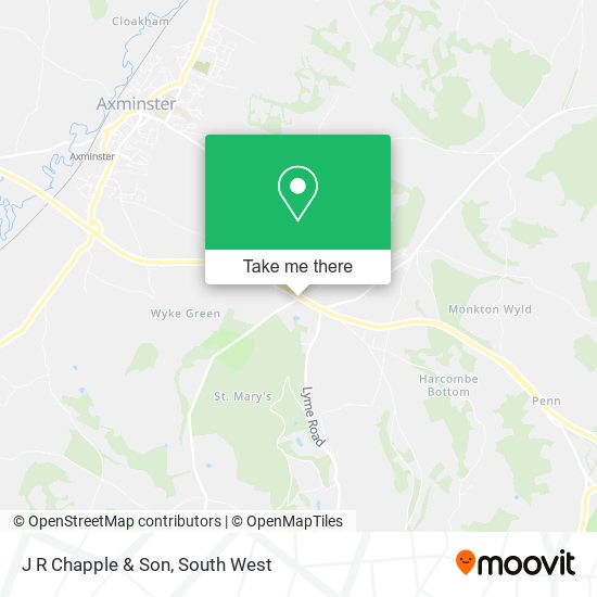 J R Chapple & Son map