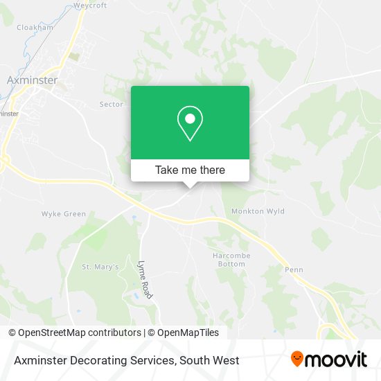 Axminster Decorating Services map