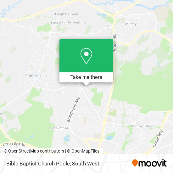 Bible Baptist Church Poole map