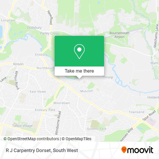 R J Carpentry Dorset map