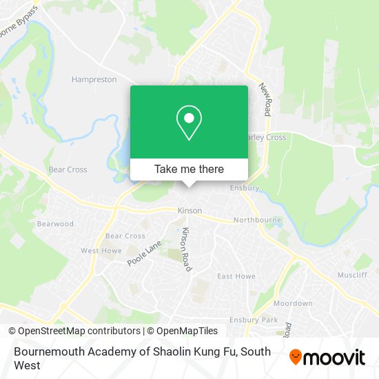 Bournemouth Academy of Shaolin Kung Fu map