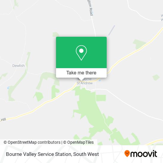 Bourne Valley Service Station map