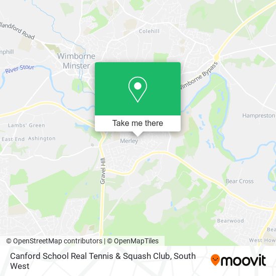 Canford School Real Tennis & Squash Club map