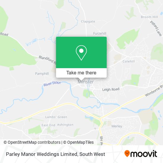 Parley Manor Weddings Limited map