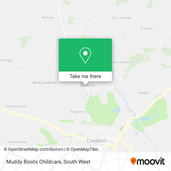 Muddy Boots Childcare map