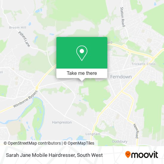 Sarah Jane Mobile Hairdresser map
