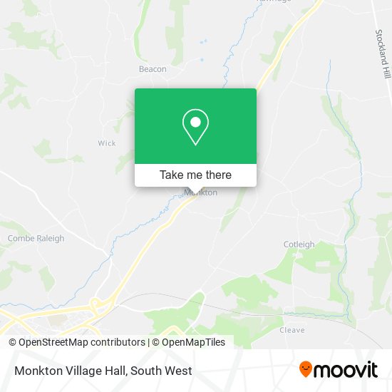 Monkton Village Hall map