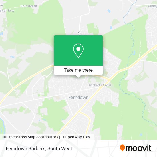 Ferndown Barbers map
