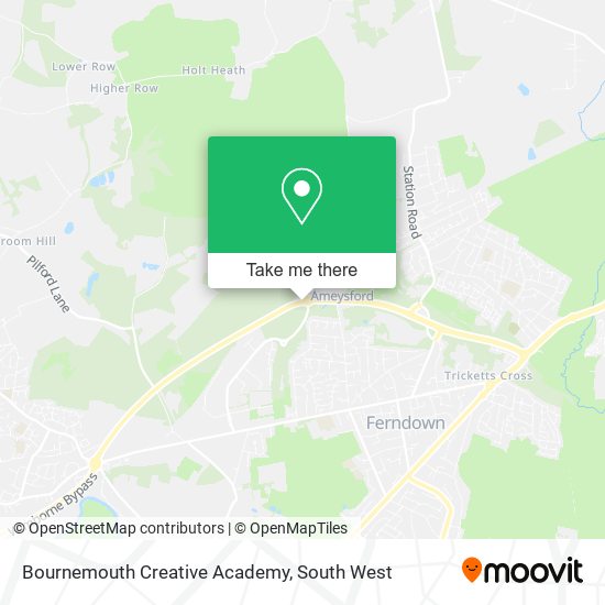 Bournemouth Creative Academy map