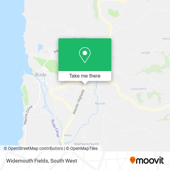 Widemouth Fields map