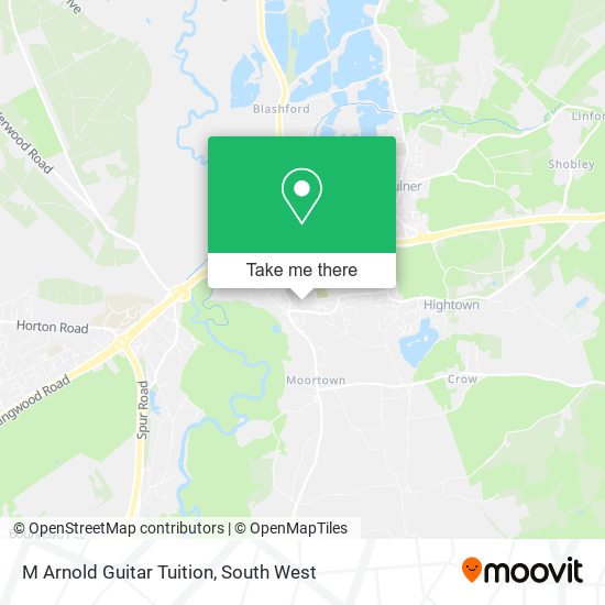 M Arnold Guitar Tuition map