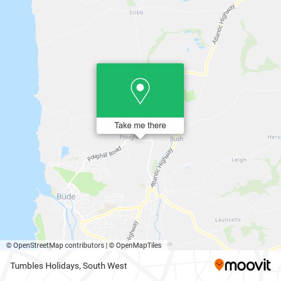 Tumbles Holidays map