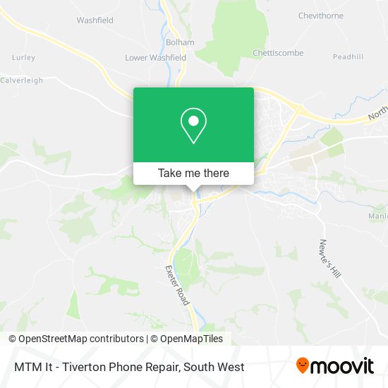 MTM It - Tiverton Phone Repair map