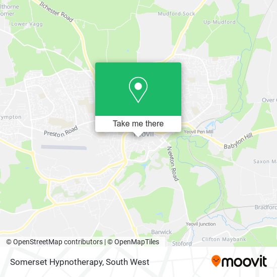 Somerset Hypnotherapy map