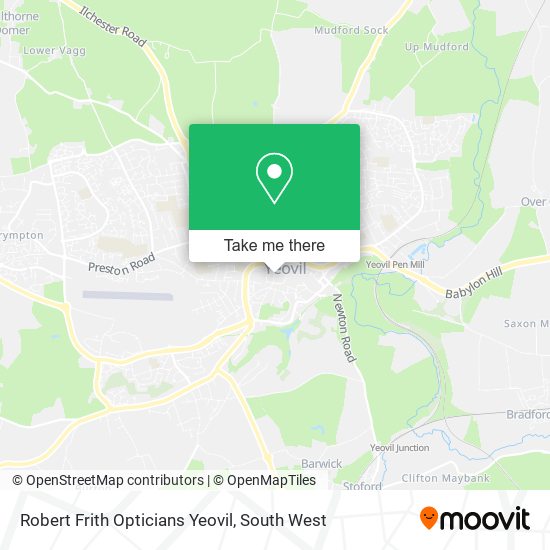 Robert Frith Opticians Yeovil map