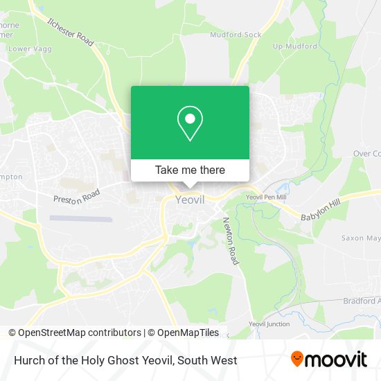 Hurch of the Holy Ghost Yeovil map