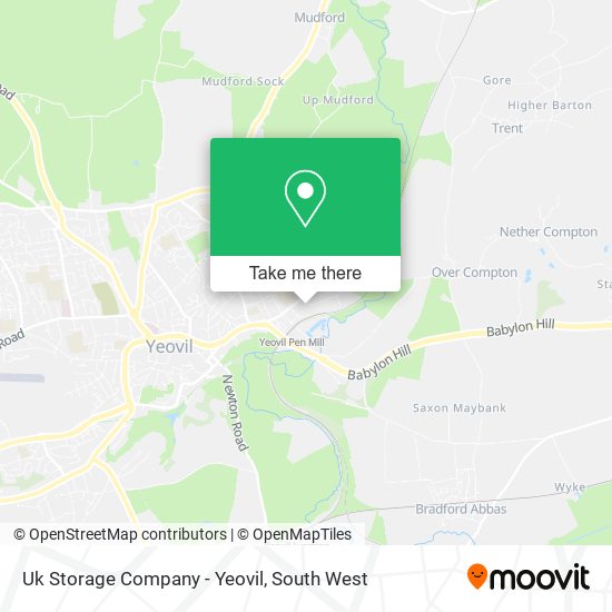 Uk Storage Company - Yeovil map