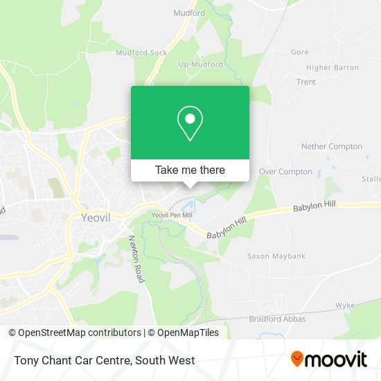 Tony Chant Car Centre map