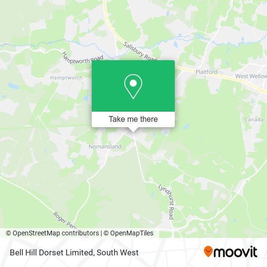 Bell Hill Dorset Limited map
