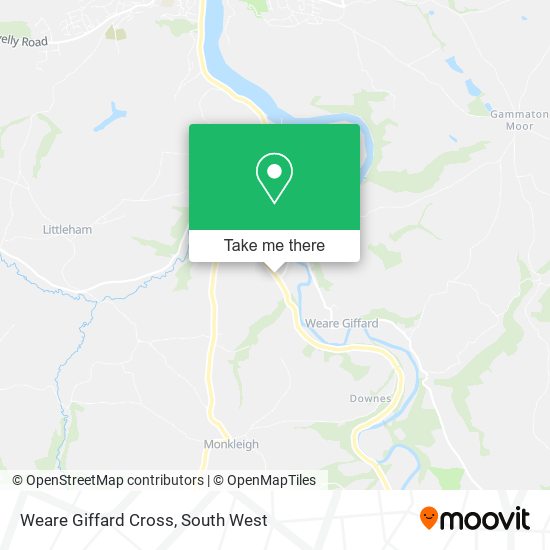 Weare Giffard Cross map