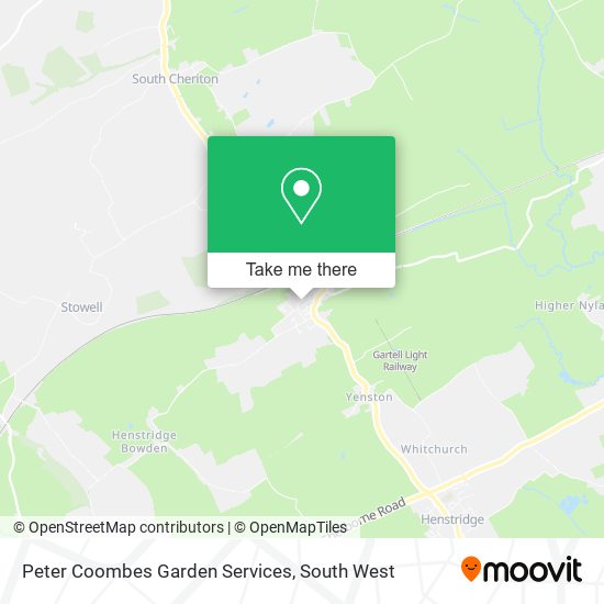 Peter Coombes Garden Services map