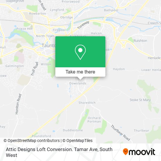 Attic Designs Loft Conversion. Tamar Ave map