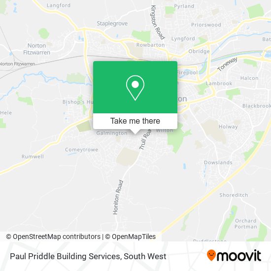 Paul Priddle Building Services map
