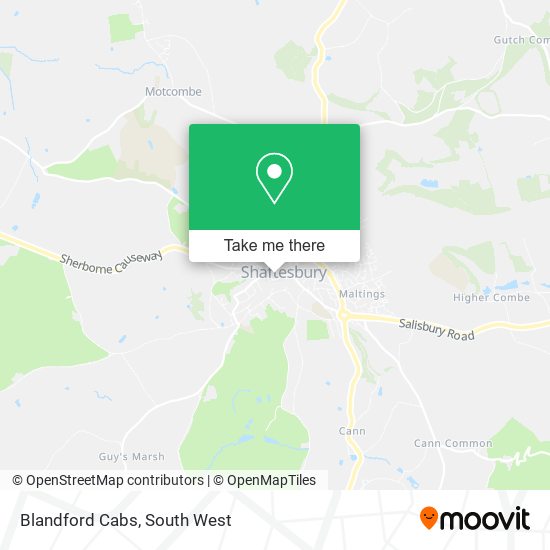 Blandford Cabs map