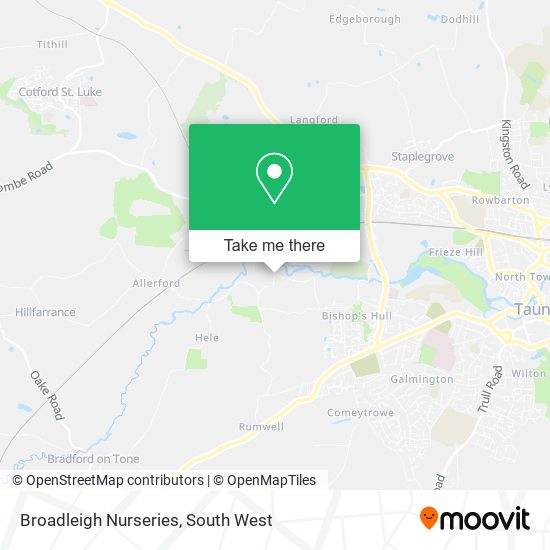 Broadleigh Nurseries map