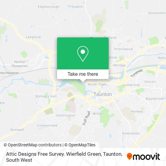 Attic Designs Free Survey. Wierfield Green, Taunton map