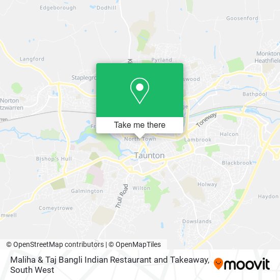 Maliha & Taj Bangli Indian Restaurant and Takeaway map