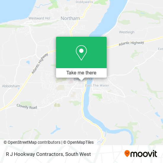 R J Hookway Contractors map