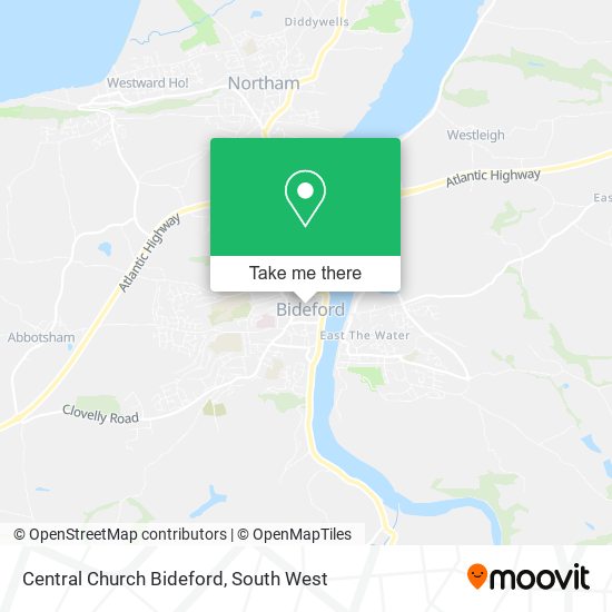 Central Church Bideford map