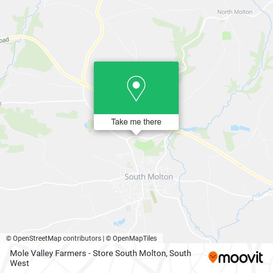 Mole Valley Farmers - Store South Molton map