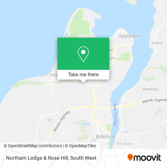 Northam Lodge & Rose Hill map