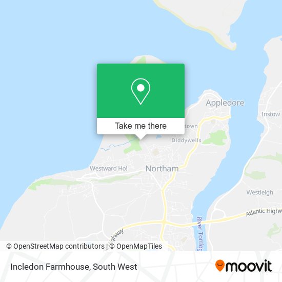 Incledon Farmhouse map