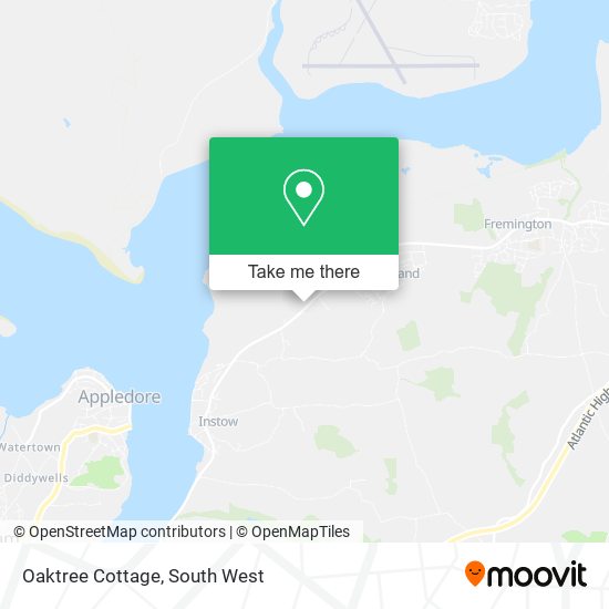 Oaktree Cottage map