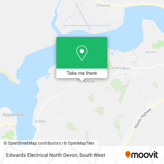 Edwards Electrical North Devon map