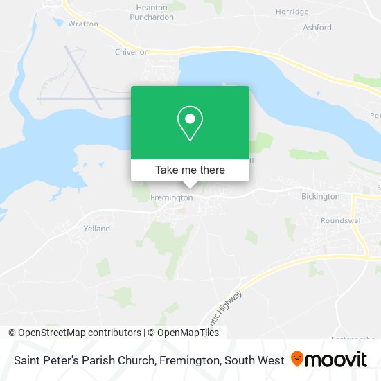 Saint Peter's Parish Church, Fremington map