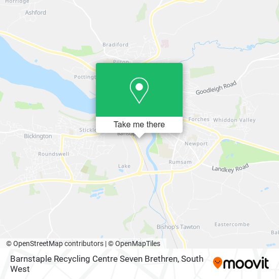 Barnstaple Recycling Centre Seven Brethren map