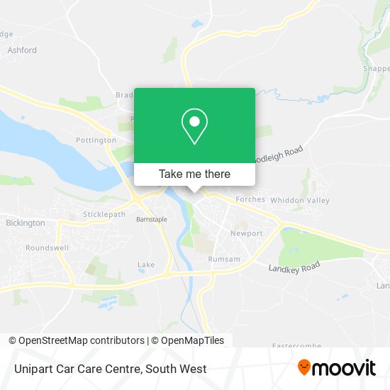 Unipart Car Care Centre map