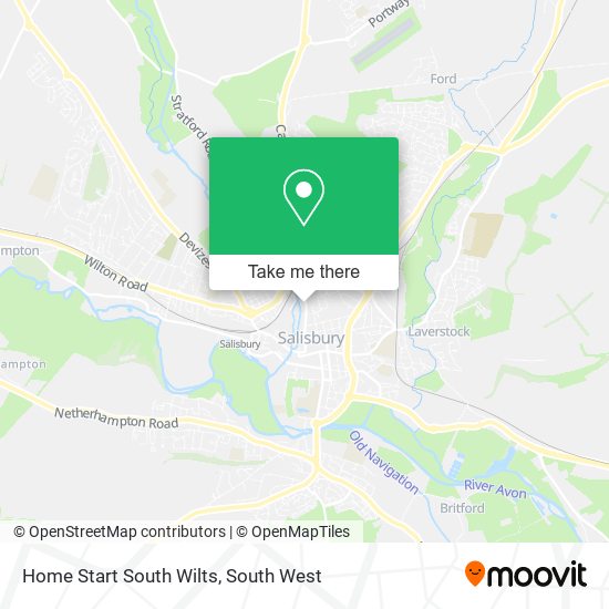 Home Start South Wilts map